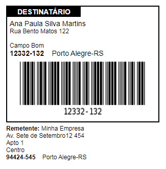 Etiqueta Correio RTMTag